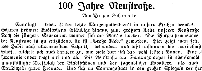 100 Jahre Neustraße