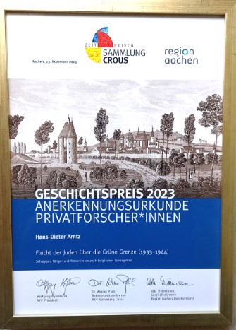 Gruene Grenze 4 Annerkennungsurkunde