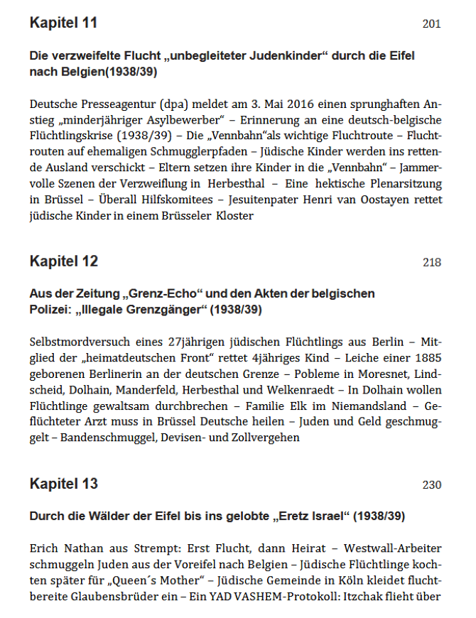 Grüne Grenze Inhaltsverzeichnis 8