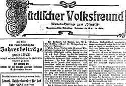 Jüdischer Volksfreund